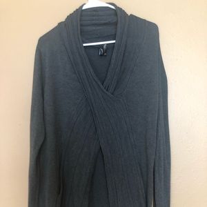 Charcoal gray poncho cardigan